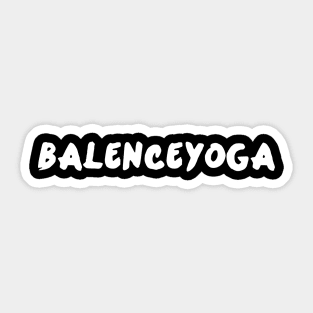 Balenceyoga in White Sticker